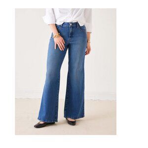 Mersea  Voyageur Kate Wide Leg Jeans in Baltic size 25. NWT